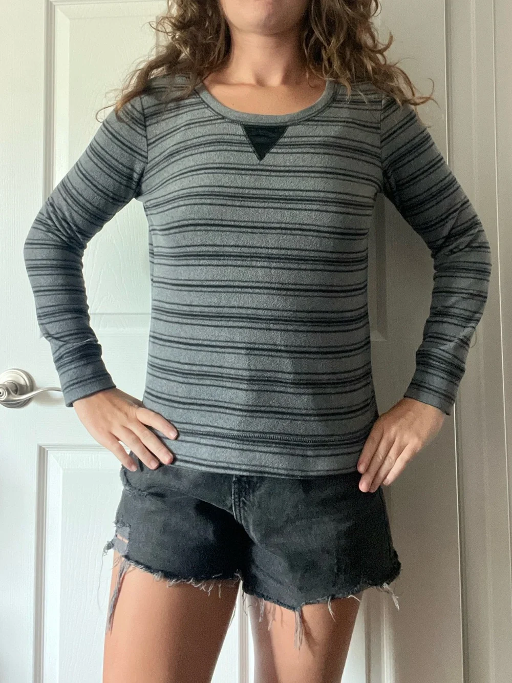 Gilligan & O'Malley Striped Long Sleeve Pajama Top